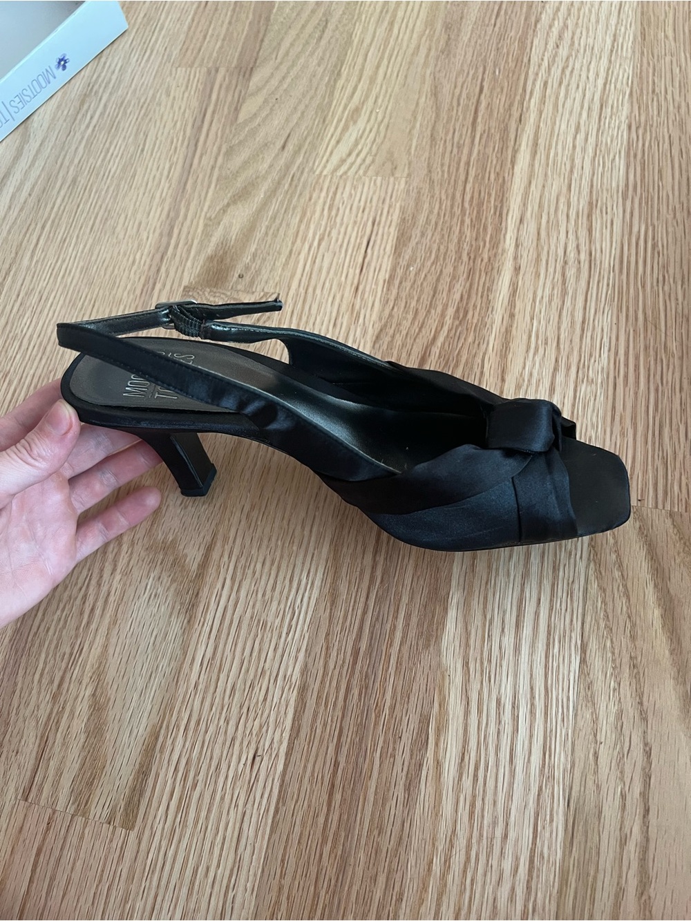 Y2K era satin black heels size 7 1/2 morpholace